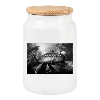 Dream Cruise - Cookie Jar with Wooden Lid - white - Front