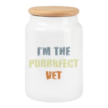 I'm The Purrrfect Vet - Keksdose mit Holzdeckel - Weiß - Vorne