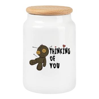 Thinking of you - Keksdose mit Holzdeckel - Weiß - Vorne