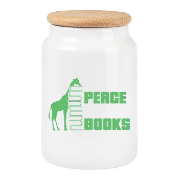 Livres de lecture Livre Girafe - Boîte à biscuits avec couvercle en bois - blanc - Devant