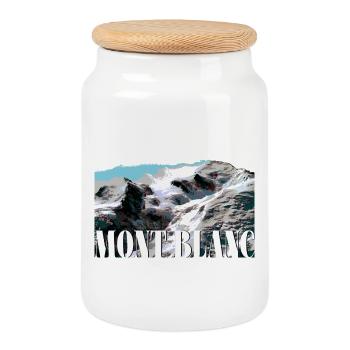 Blanc - Keksdose mit Holzdeckel - Weiß - Vorne