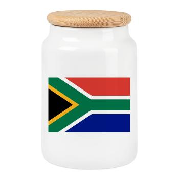 South Africa South Africa - Cookie Jar with Wooden Lid - white - Front