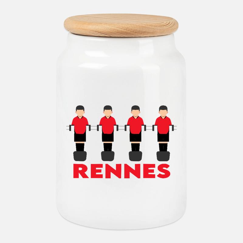 Rennes - Keksdose mit Holzdeckel - Weiß