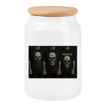 Beginnings - Cookie Jar with Wooden Lid - white - Front