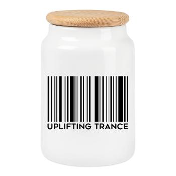Code-barres Trance édifiant - Boîte à biscuits avec couvercle en bois - blanc - Devant