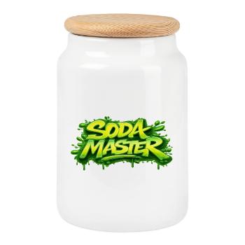SODA-MEISTER - Keksdose mit Holzdeckel - Weiß - Vorne