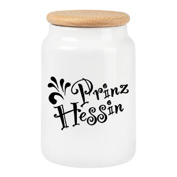 PrinzHessin der Klassiker von Bembeltown Design - Keksdose mit Holzdeckel - Weiß - Vorne