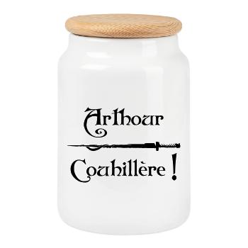 Arthour Couhillère! - Keksdose mit Holzdeckel - Weiß - Vorne