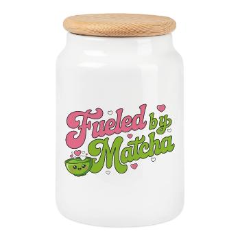 Lustiges Matcha Design für Matcha Liebhaberinnen - Keksdose mit Holzdeckel - Weiß - Vorne
