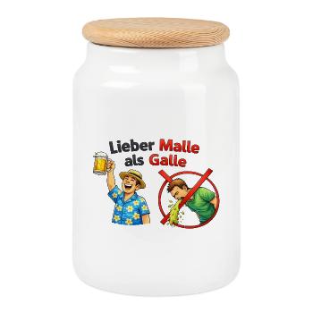 Meilleur malle que bile - Majorque - Boîte à biscuits avec couvercle en bois - blanc - Devant