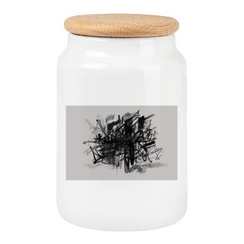 Knot of Noise - Cookie Jar with Wooden Lid - white - Front