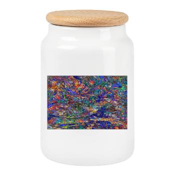 gysfkraytchy - Boîte à biscuits avec couvercle en bois - blanc - Devant