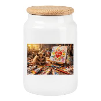 Chico 11: Mother's Day 2026 - Cookie Jar with Wooden Lid - white - Front