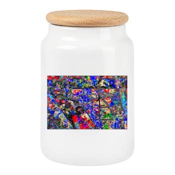 jabtrünnigj - Boîte à biscuits avec couvercle en bois - blanc - Devant