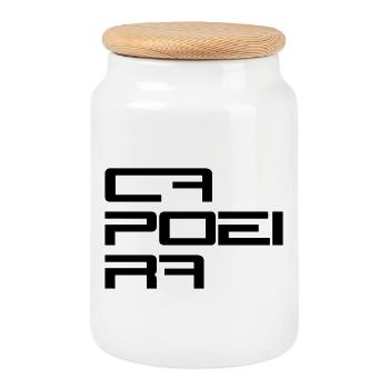 Capoeira Modern Style - Keksdose mit Holzdeckel - Weiß - Vorne