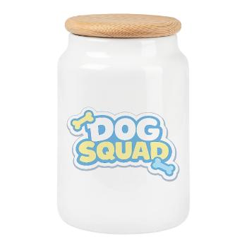 Dog Squad Pastel Dog Gang - Boîte à biscuits avec couvercle en bois - blanc - Devant