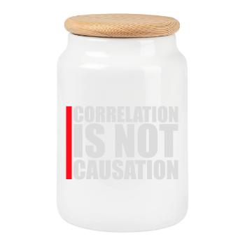 Correlation Is Not Causation Nerd Wissenschaft - Keksdose mit Holzdeckel - Weiß - Vorne