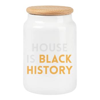 House is Black Geschichte – Chicago House Outfit - Keksdose mit Holzdeckel - Weiß - Vorne