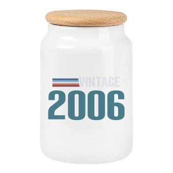 Tee 20 Years Space Born 2006 - Cookie Jar with Wooden Lid - white - Front