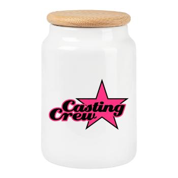 Casting Crew | Star | Stern - Cookie Jar with Wooden Lid - white - Front