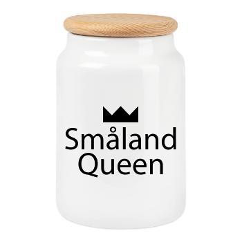 Smaland Queen - Boîte à biscuits avec couvercle en bois - blanc - Devant