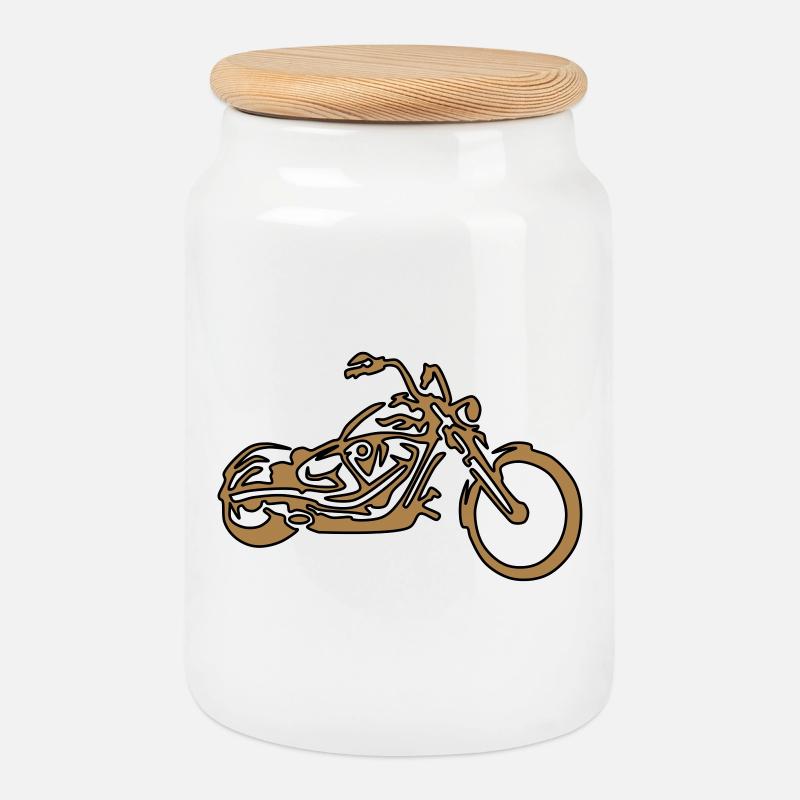 Custom – Chopper Gold Edition - Cookie Jar with Wooden Lid - white