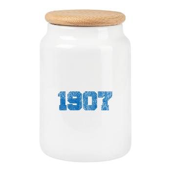Paderborn 1907 - Cookie Jar with Wooden Lid - white - Front
