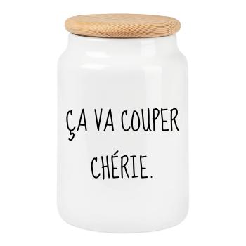 Cinéma / Citation / Série télé / Geek - Boîte à biscuits avec couvercle en bois - blanc - Devant