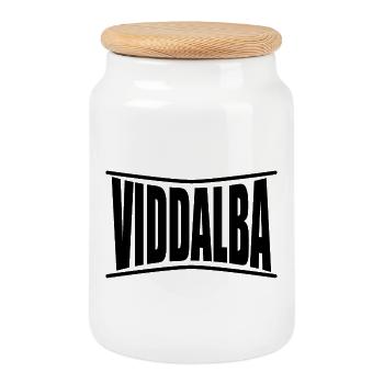 T-Shirt Viddalba T-Shirt Sardinien Geschenkidee - Keksdose mit Holzdeckel - Weiß - Vorne