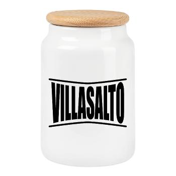 T-Shirt Villasalto T-Shirt Sardinien Geschenkidee - Keksdose mit Holzdeckel - Weiß - Vorne