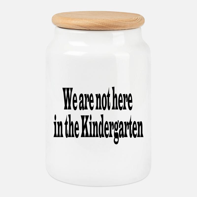 Kindergarten - Keksdose mit Holzdeckel - Weiß