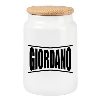 t-shirt Giordano t-shirt idée cadeau - Boîte à biscuits avec couvercle en bois - blanc - Devant