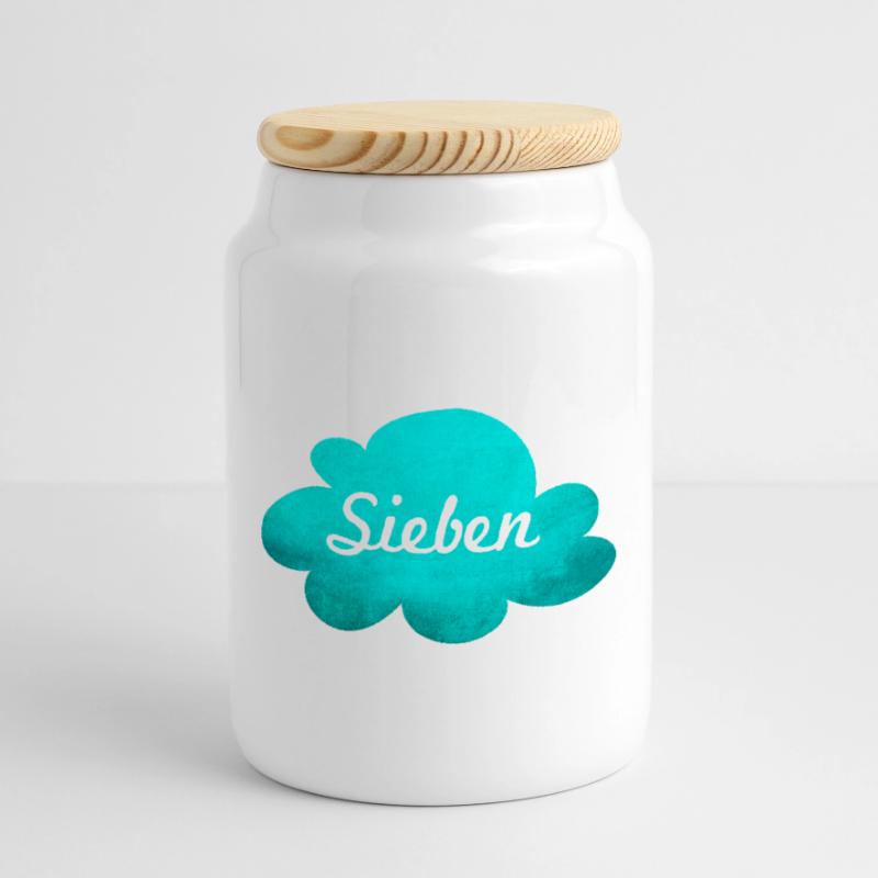 Cloud Nine Structure Sky Cool Quotes Luck Cookie Jar with Wooden Lid