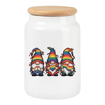 LGBT Pride Month - Liebe ist Liebe - Keksdose mit Holzdeckel - Weiß - Vorne