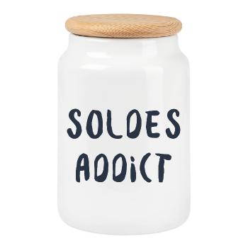 Sale Addict Humor Shopping und Mode - Keksdose mit Holzdeckel - Weiß - Vorne