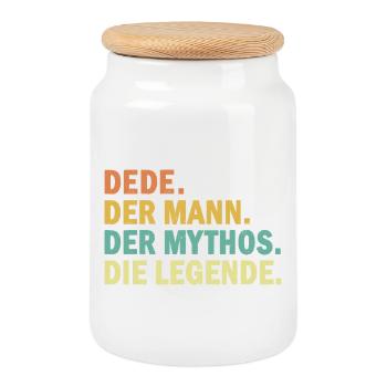 Türk Dede(Grandpa). The man. The myth. The legend - Cookie Jar with Wooden Lid - white - Front