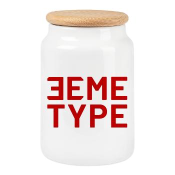 3EME TYPE CLASSIC RED - Boîte à biscuits avec couvercle en bois - blanc - Devant