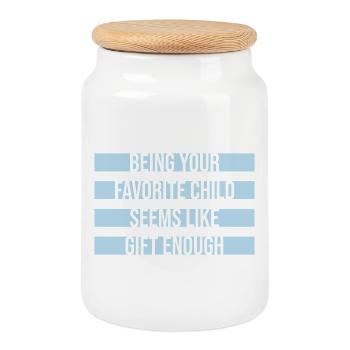 Being Your Favorite Child Seems Like Gift Enough - Keksdose mit Holzdeckel - Weiß - Vorne