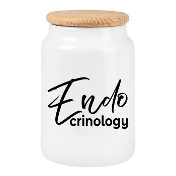 Endokrinologenendokrinologie - Keksdose mit Holzdeckel - Weiß - Vorne
