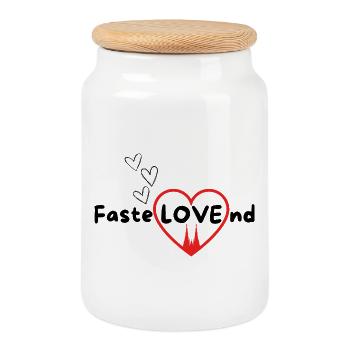 Fastelovend Cologne Shirt Heimatliebe für Karneval - Boîte à biscuits avec couvercle en bois - blanc - Devant