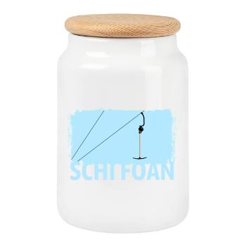 Ankerlift | Ski Foan, Ski, Winter sports, Ski packages - Cookie Jar with Wooden Lid - white - Front