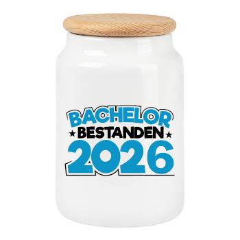 Licence 2026 Remise des diplômes - Boîte à biscuits avec couvercle en bois - blanc - Devant
