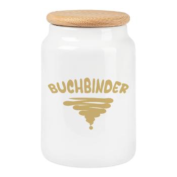 Style Bookbinder - Cookie Jar with Wooden Lid - white - Front