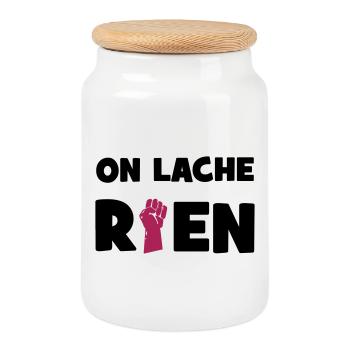 Wir verlieren nichts! - Keksdose mit Holzdeckel - Weiß - Vorne