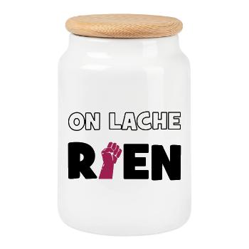 Wir verlieren nichts! - Keksdose mit Holzdeckel - Weiß - Vorne