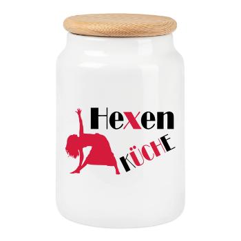 cuire à feu - Boîte à biscuits avec couvercle en bois - blanc - Devant