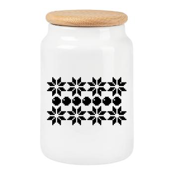 moche design de noël - Boîte à biscuits avec couvercle en bois - blanc - Devant