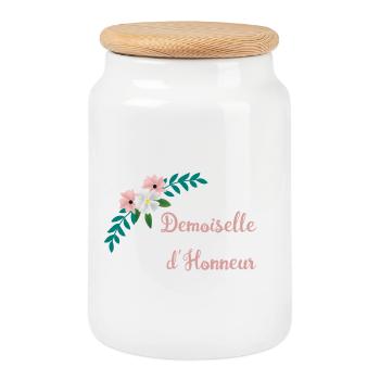 Bridesmaid - Bucolic Collection - Cookie Jar with Wooden Lid - white - Front