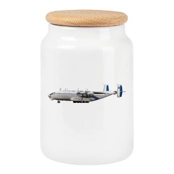 An-22 Antei - Keksdose mit Holzdeckel - Weiß - Vorne