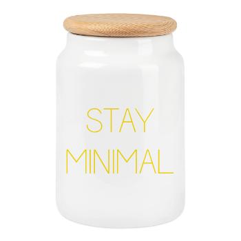 Restez minimal - Boîte à biscuits avec couvercle en bois - blanc - Devant